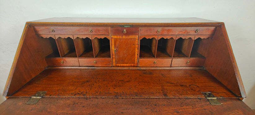 Georgian Writing Bureau Desk Oak 18thc Antique English photo vinterior