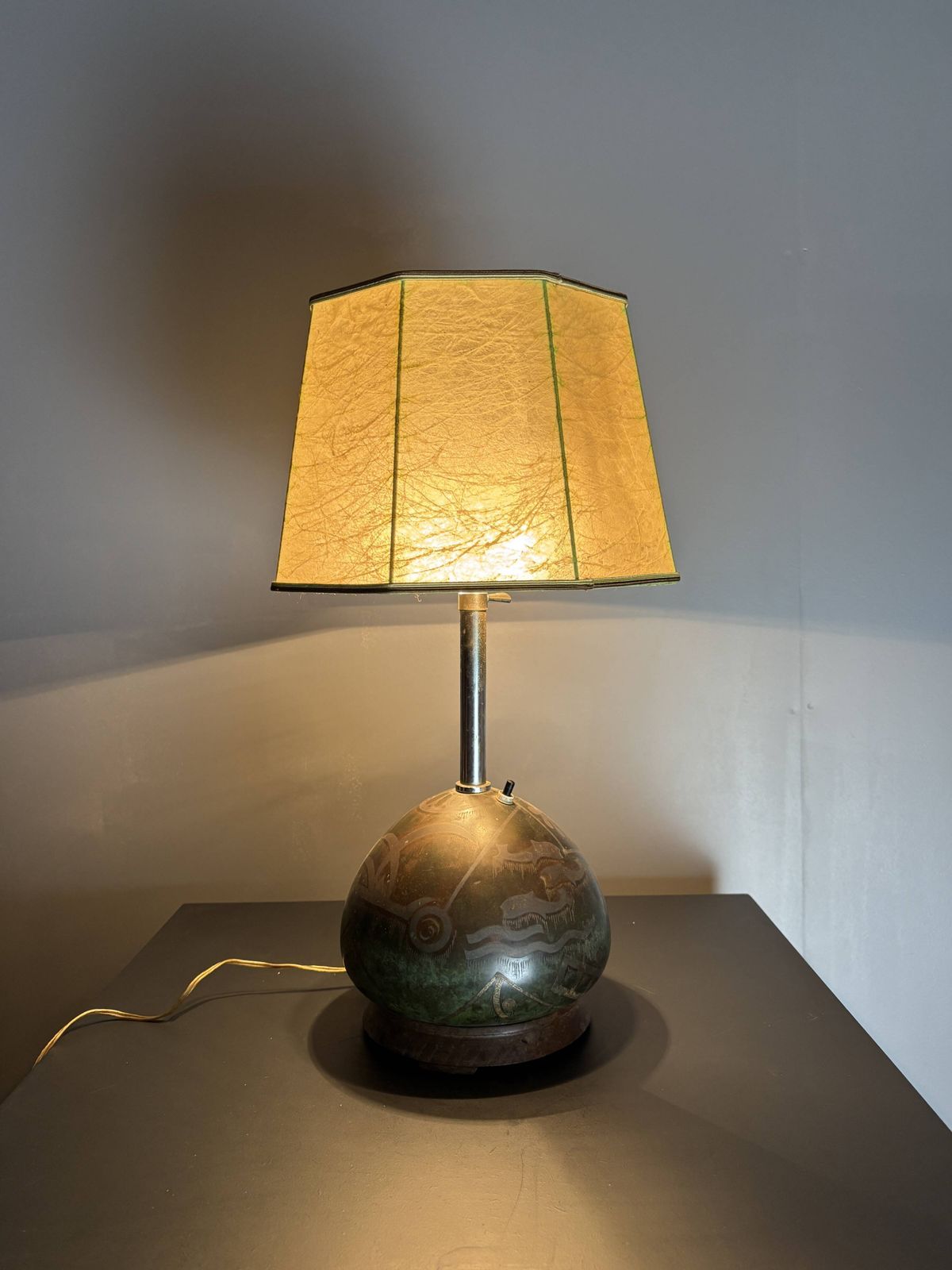 Lampe de table Art déco Paul Haustein pour WMF, série Ikora Congo, années 1920 photo for sale
