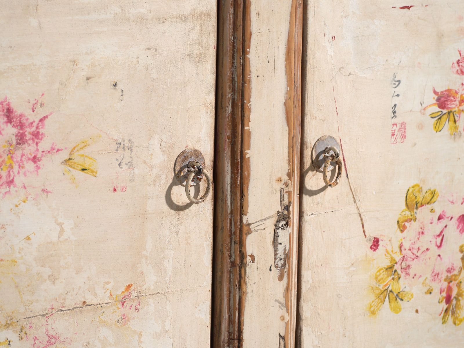 Antique Painted Sideboard In Pine Wood – China, Circa 1930 photo furniture