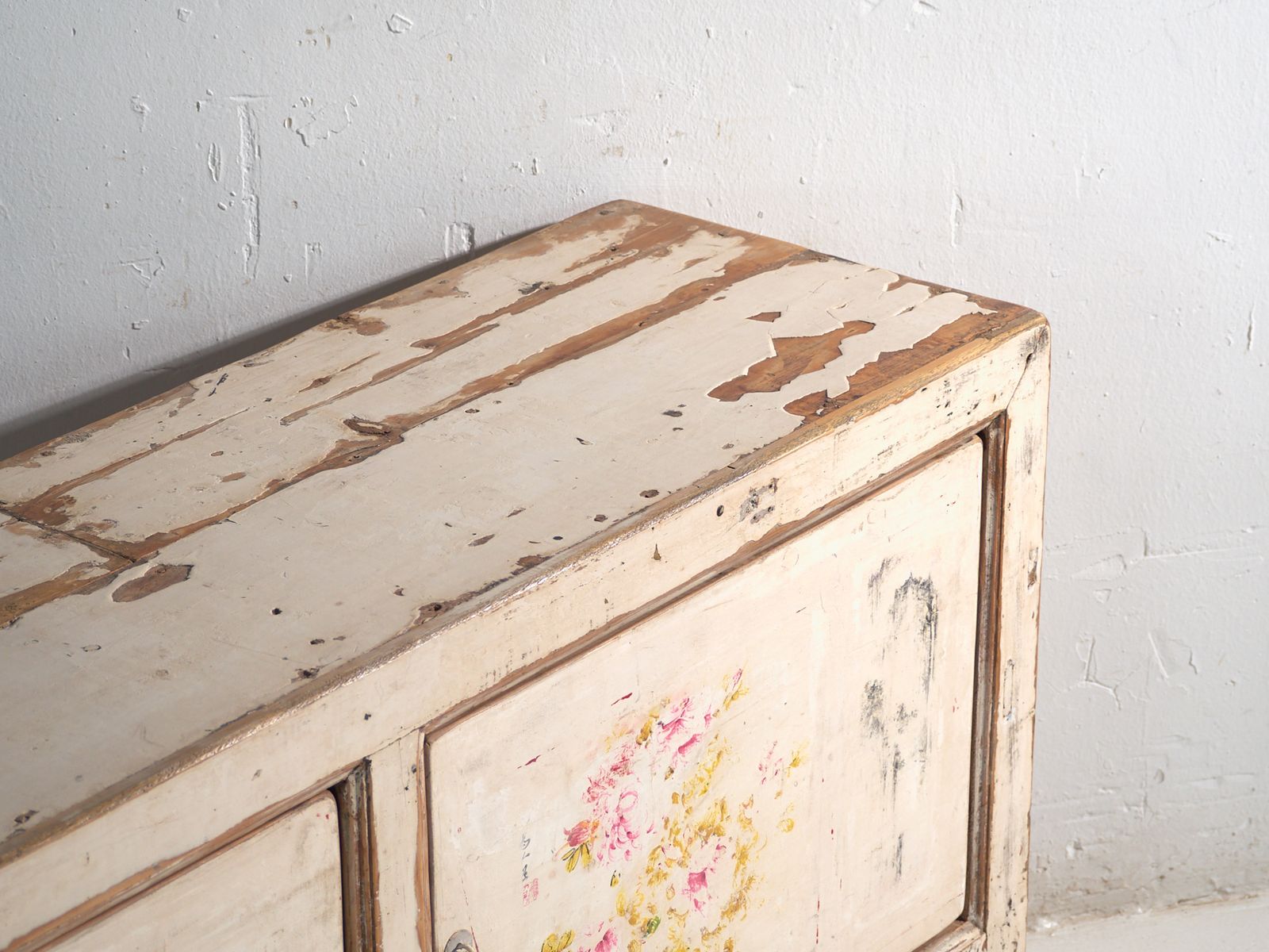 Antique Painted Sideboard In Pine Wood – China, Circa 1930 photo for sale