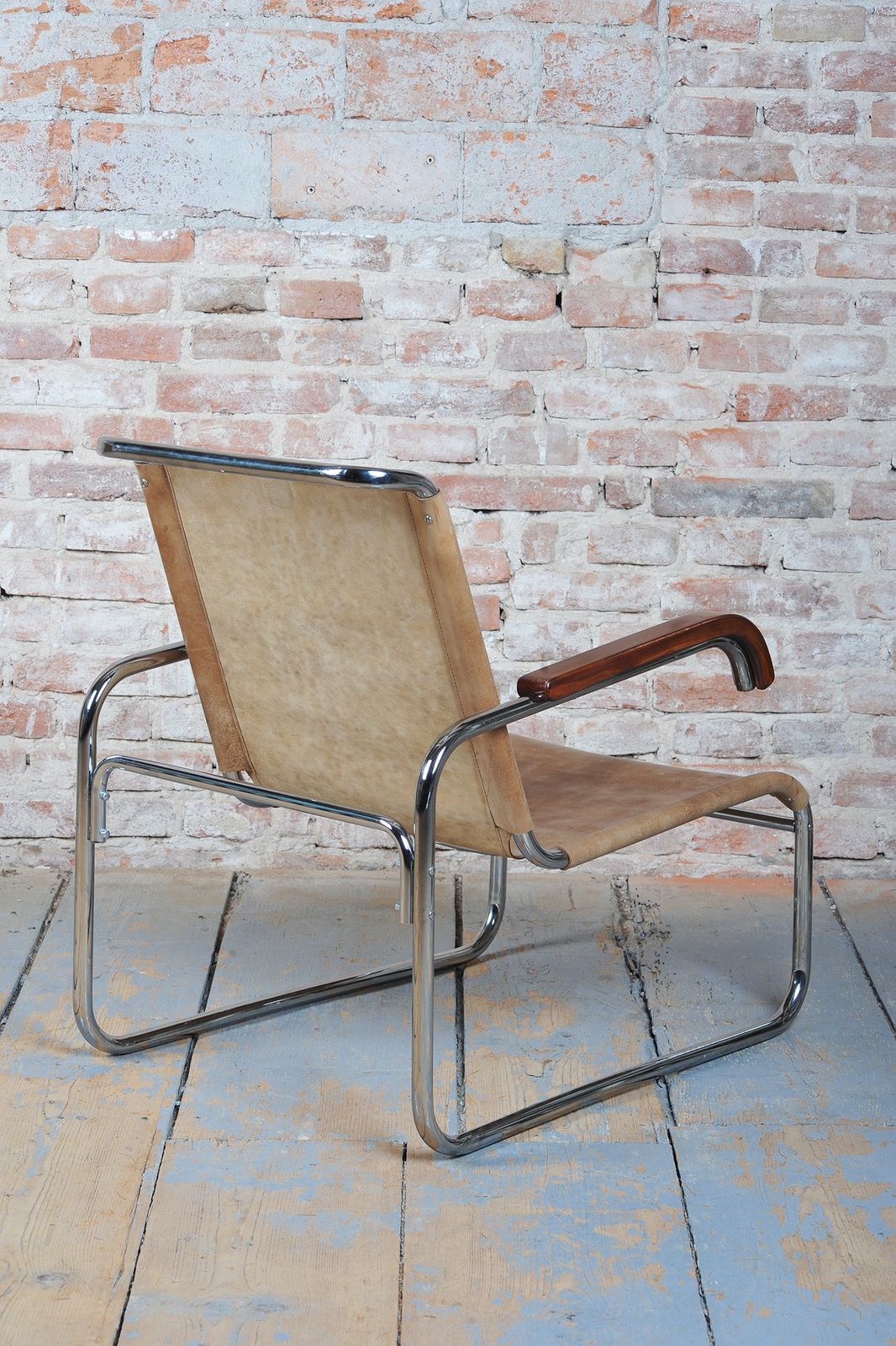 Restored Bauhaus Armchair, By M. Breuer For Thonet, Chrome, Czech, 1920s photo 3600.0