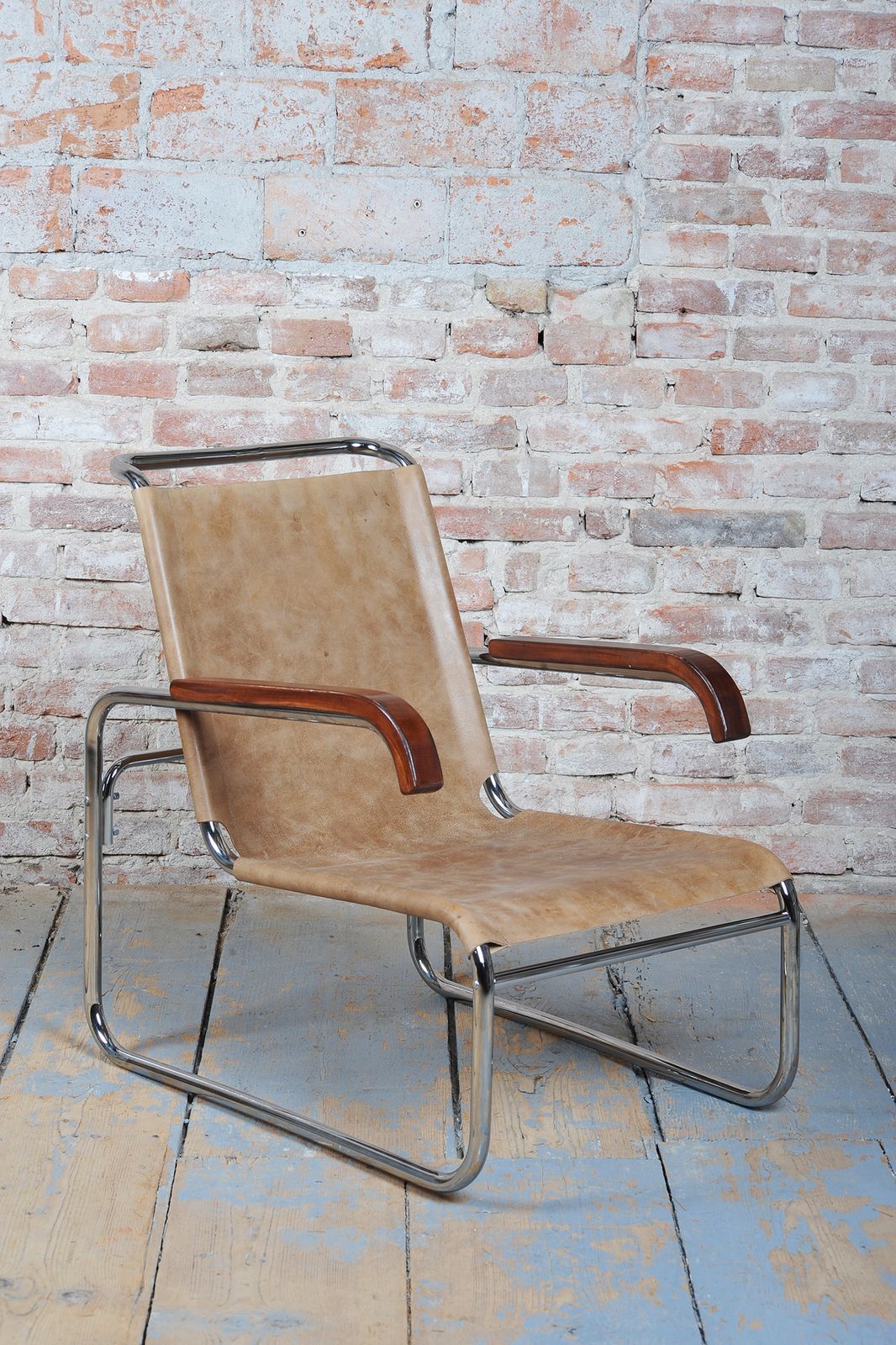 Restored Bauhaus Armchair, By M. Breuer For Thonet, Chrome, Czech, 1920s photo vinterior