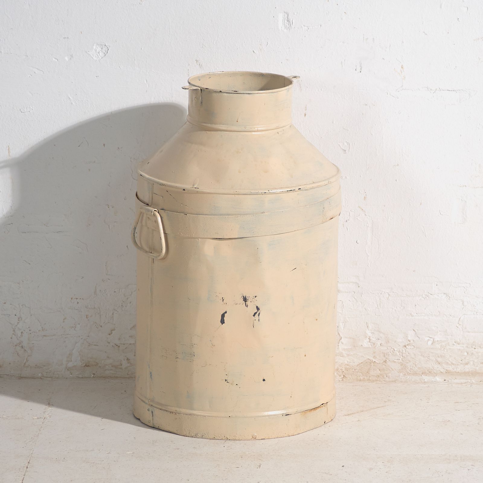 Set Of Two Antique Painted Tin Milk Cans – Poland, Circa 1950 photo furniture