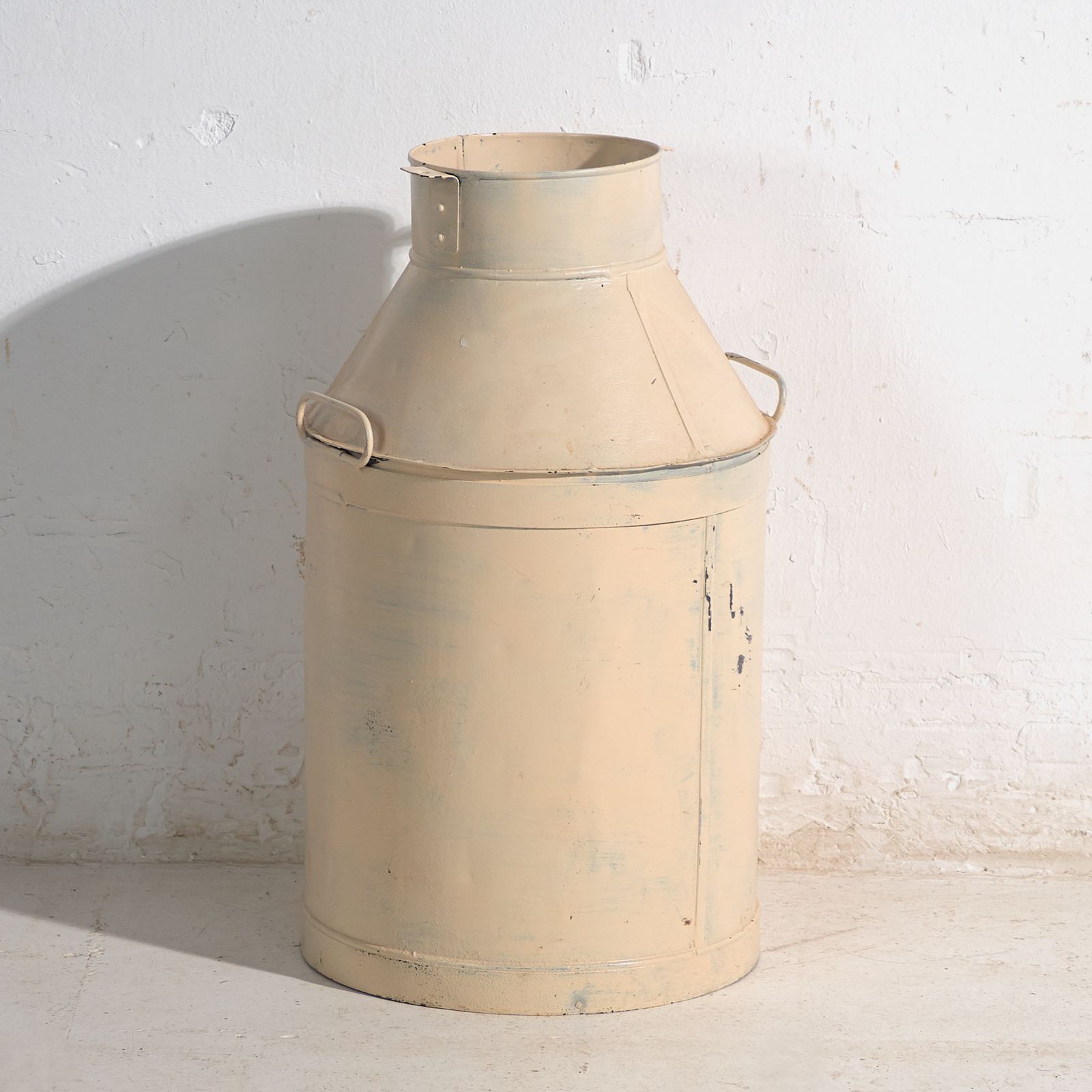 Set Of Two Antique Painted Tin Milk Cans – Poland, Circa 1950 photo 237.0