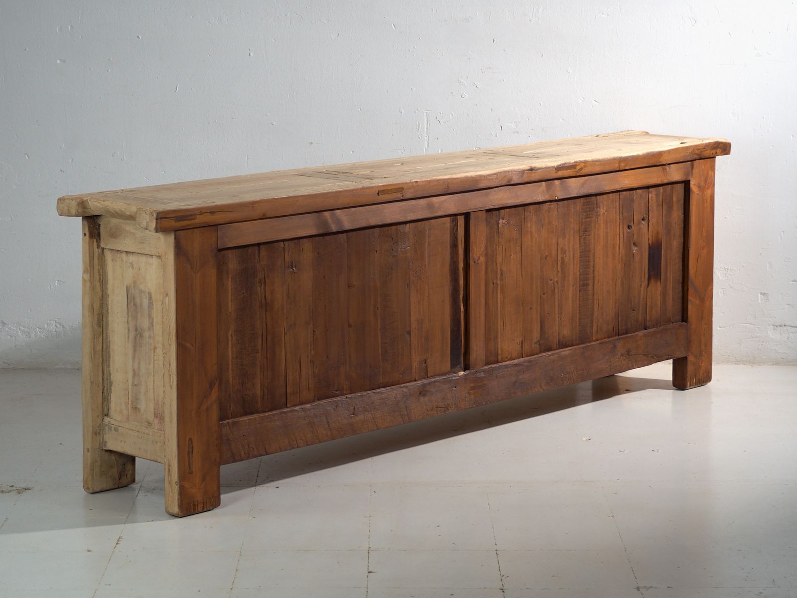 Furniture Antique Carved Low Sideboard In Fir Wood – China, Circa 1930 photo