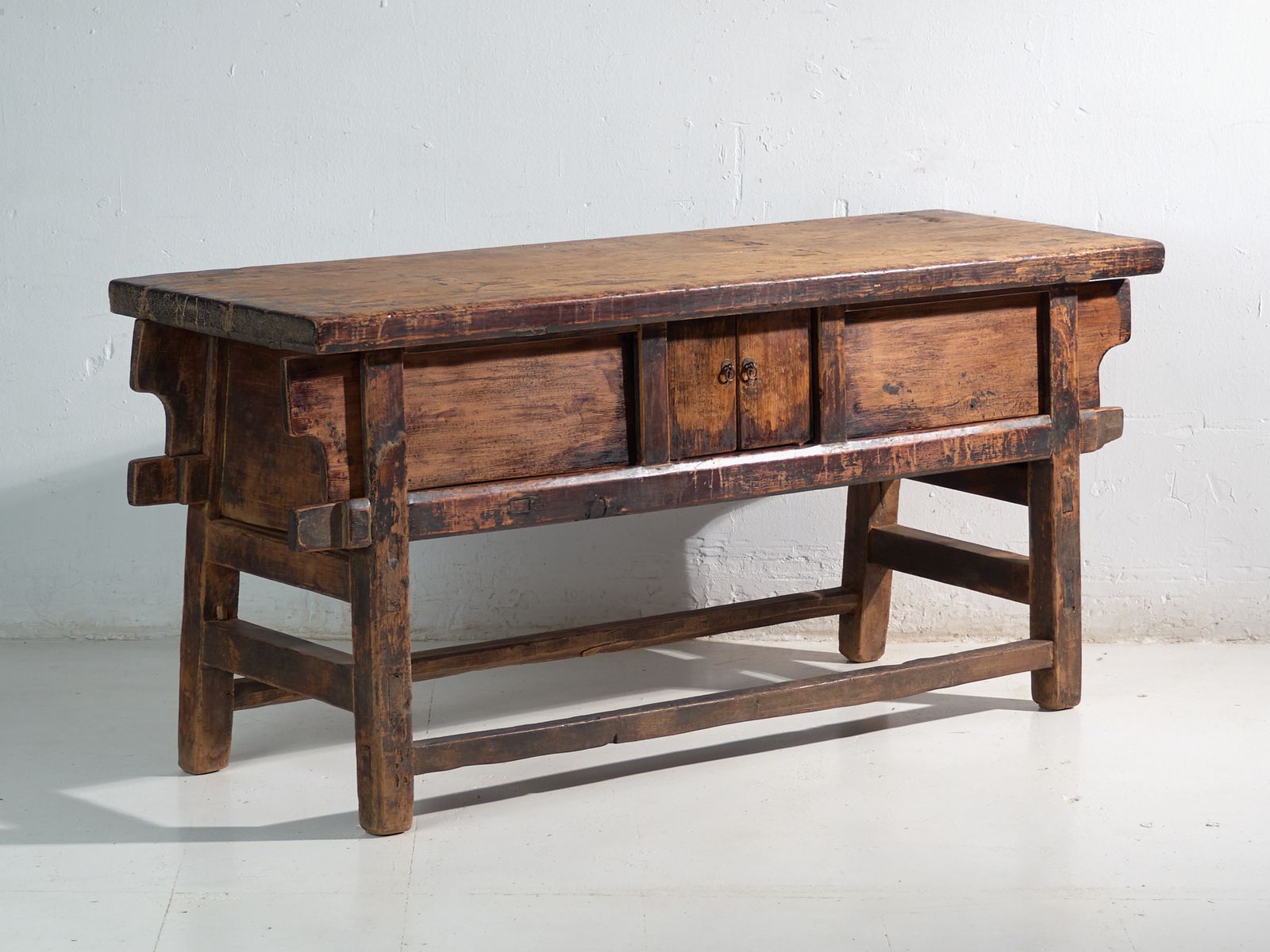 Antique Console Table In Elm Wood – China, Circa 1900