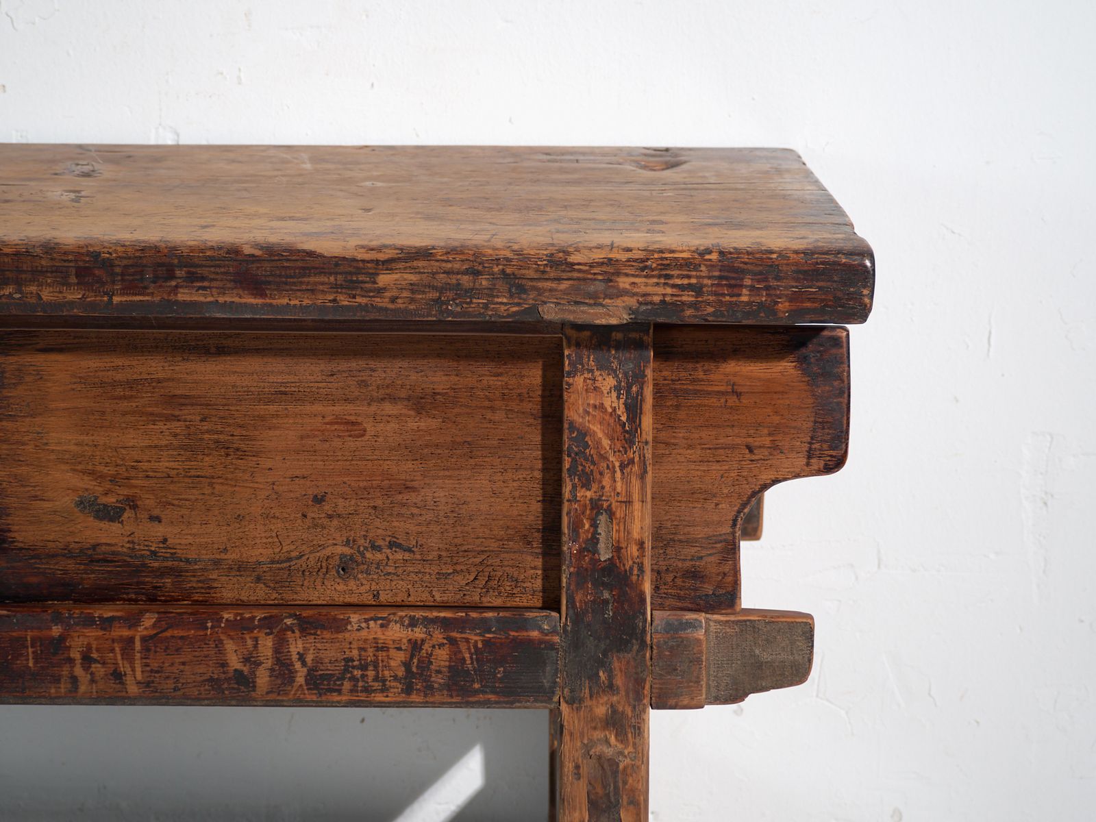 Antique Console Table In Elm Wood – China, Circa 1900 photo vinterior