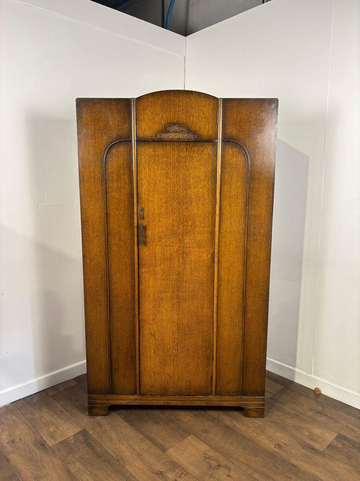 Vintage Oak Wardrobe, Early 20th Century photo 429.0