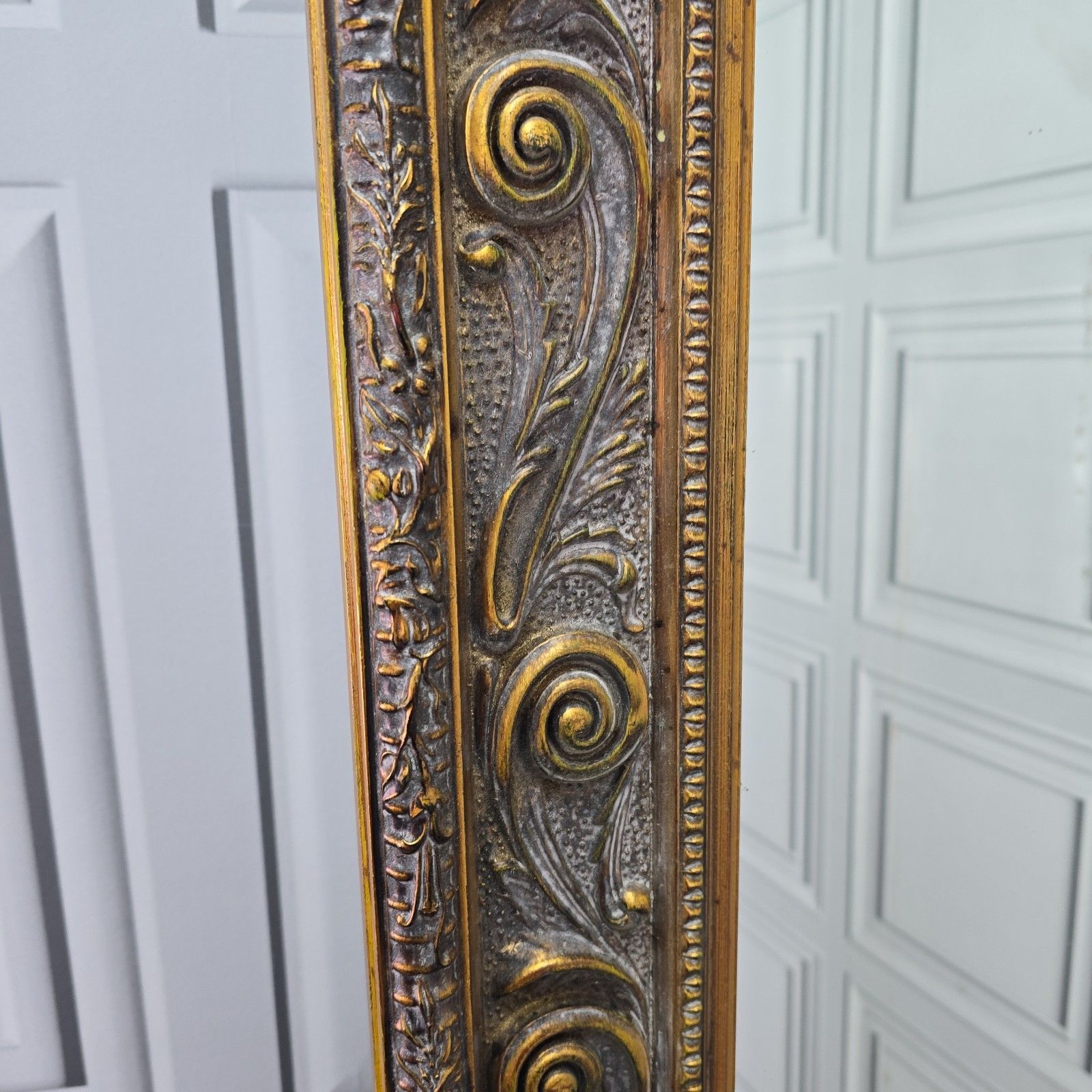 8ft Tall Large Mirror Ornate Gilt Frame Full Length Wall Glass Antique Style photo vinterior