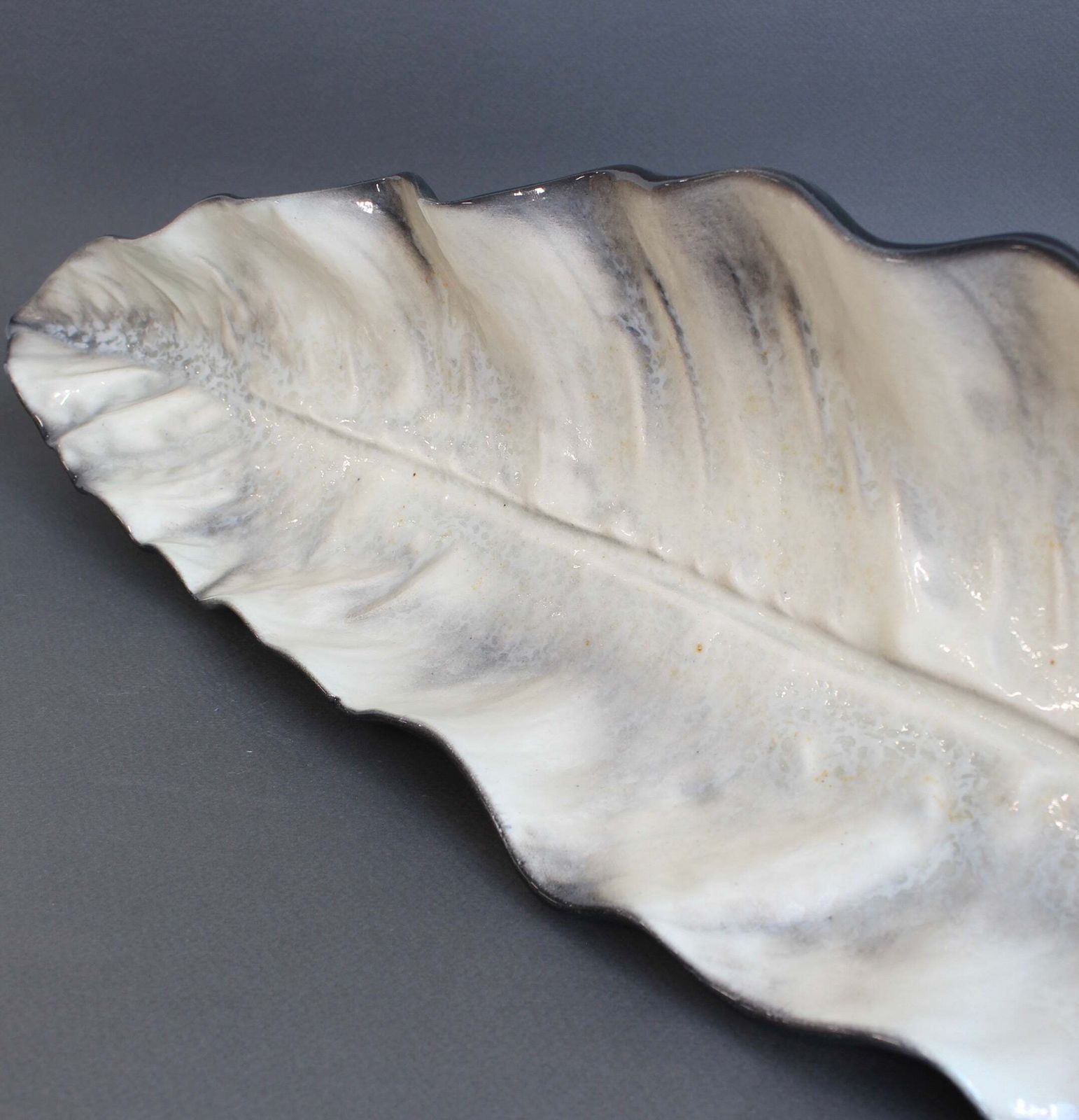 Home Decor Decorative French Ceramic Tray By Pol Chambost (Circa 1950s)   Large photo