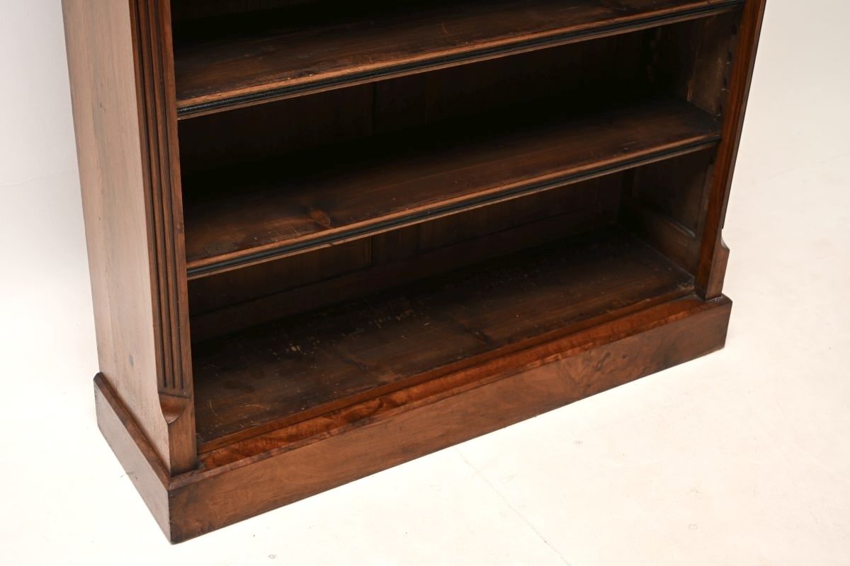 Antique Victorian Walnut Open Bookcase photo vinterior