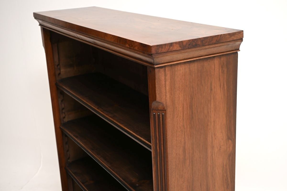Antique Victorian Walnut Open Bookcase photo buy