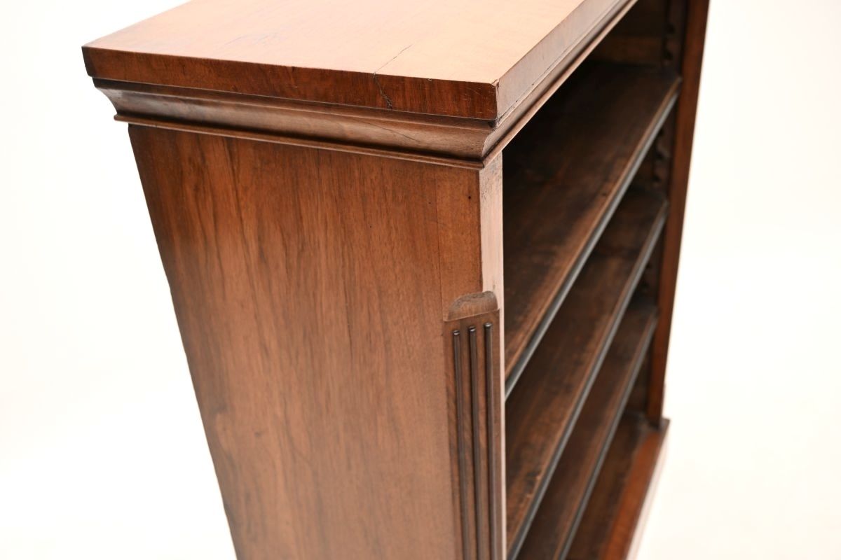 photo for sale Antique Victorian Walnut Open Bookcase