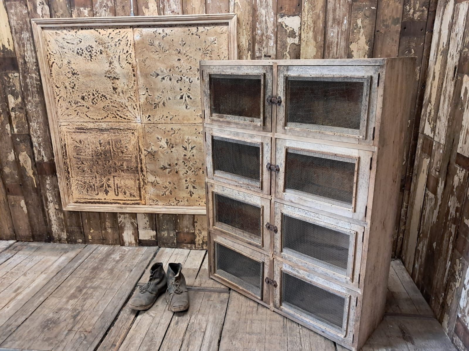 Rustic Chicken Coop Cupboard