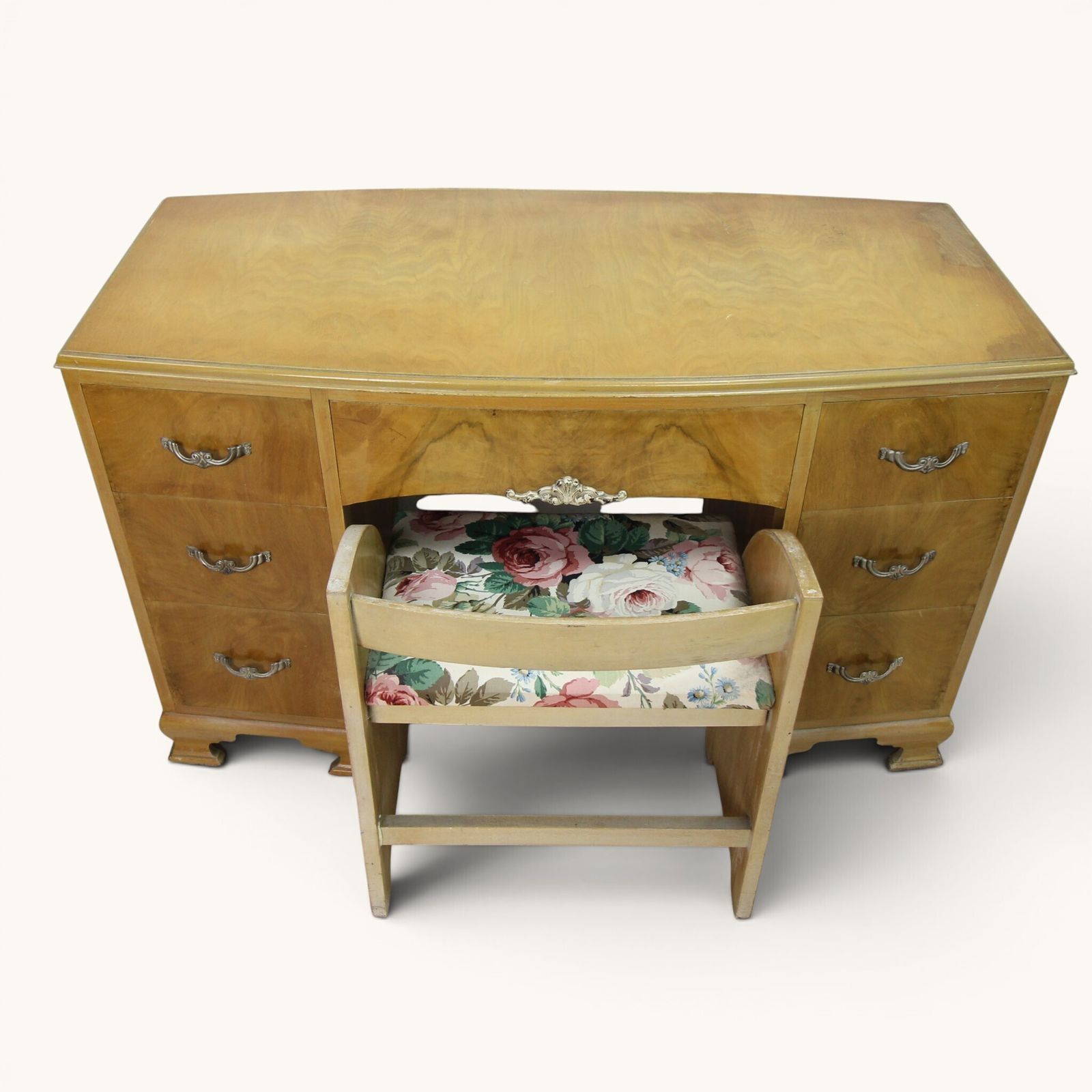 Art Deco Dressing Table And Footstool Set   Ideal For Upcycling photo furniture