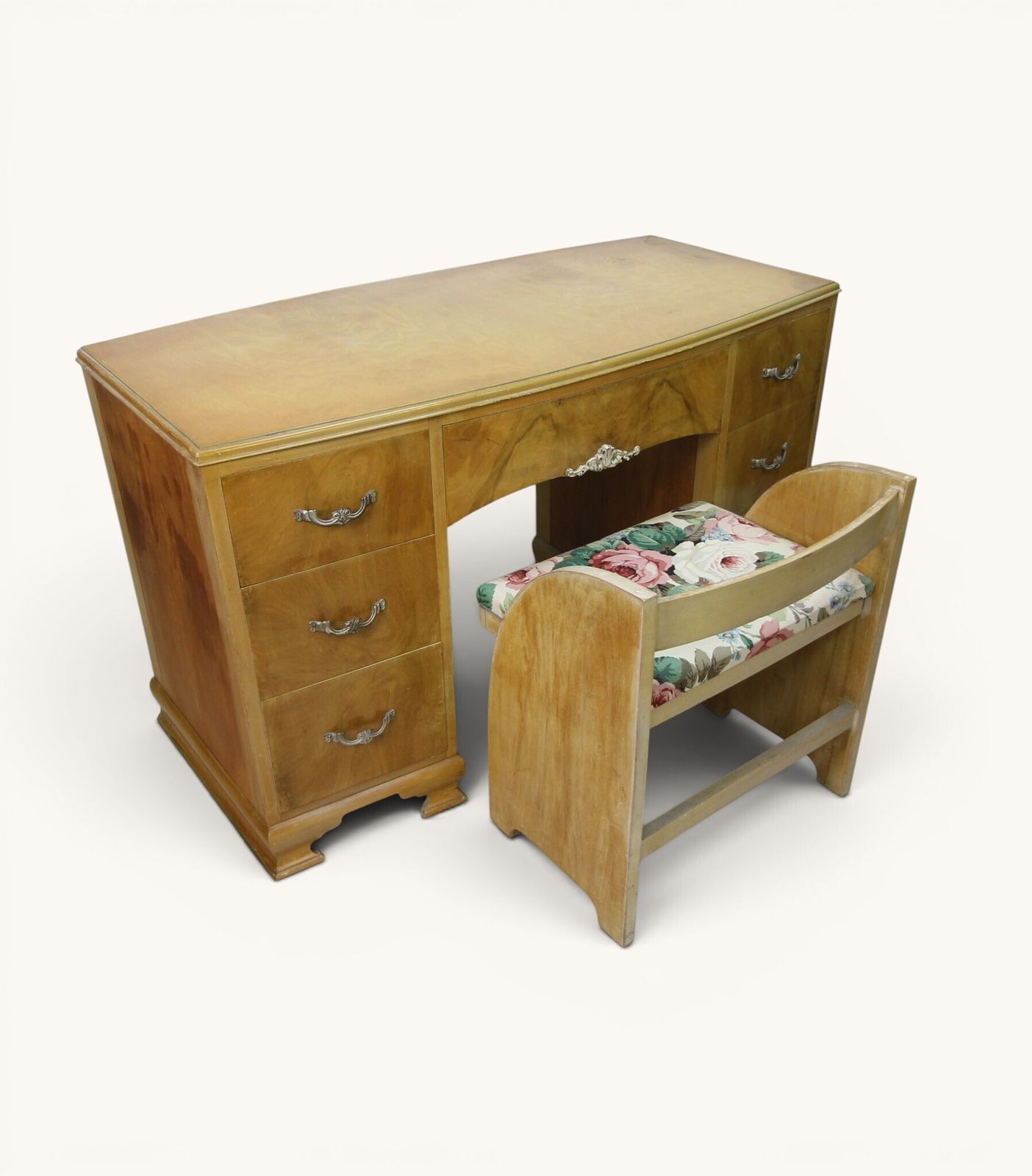 Art Deco Dressing Table And Footstool Set   Ideal For Upcycling