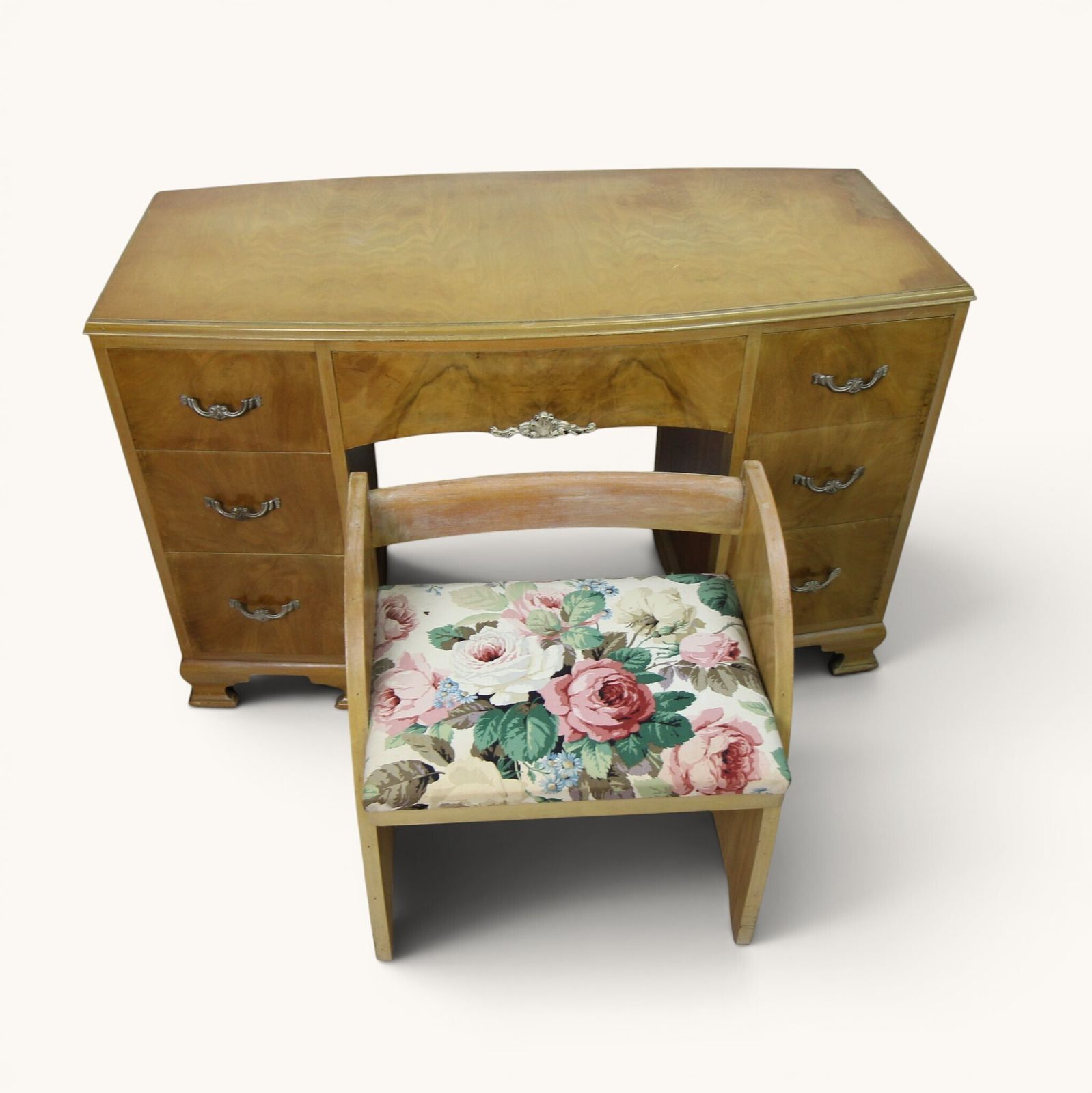 photo for sale Art Deco Dressing Table And Footstool Set   Ideal For Upcycling