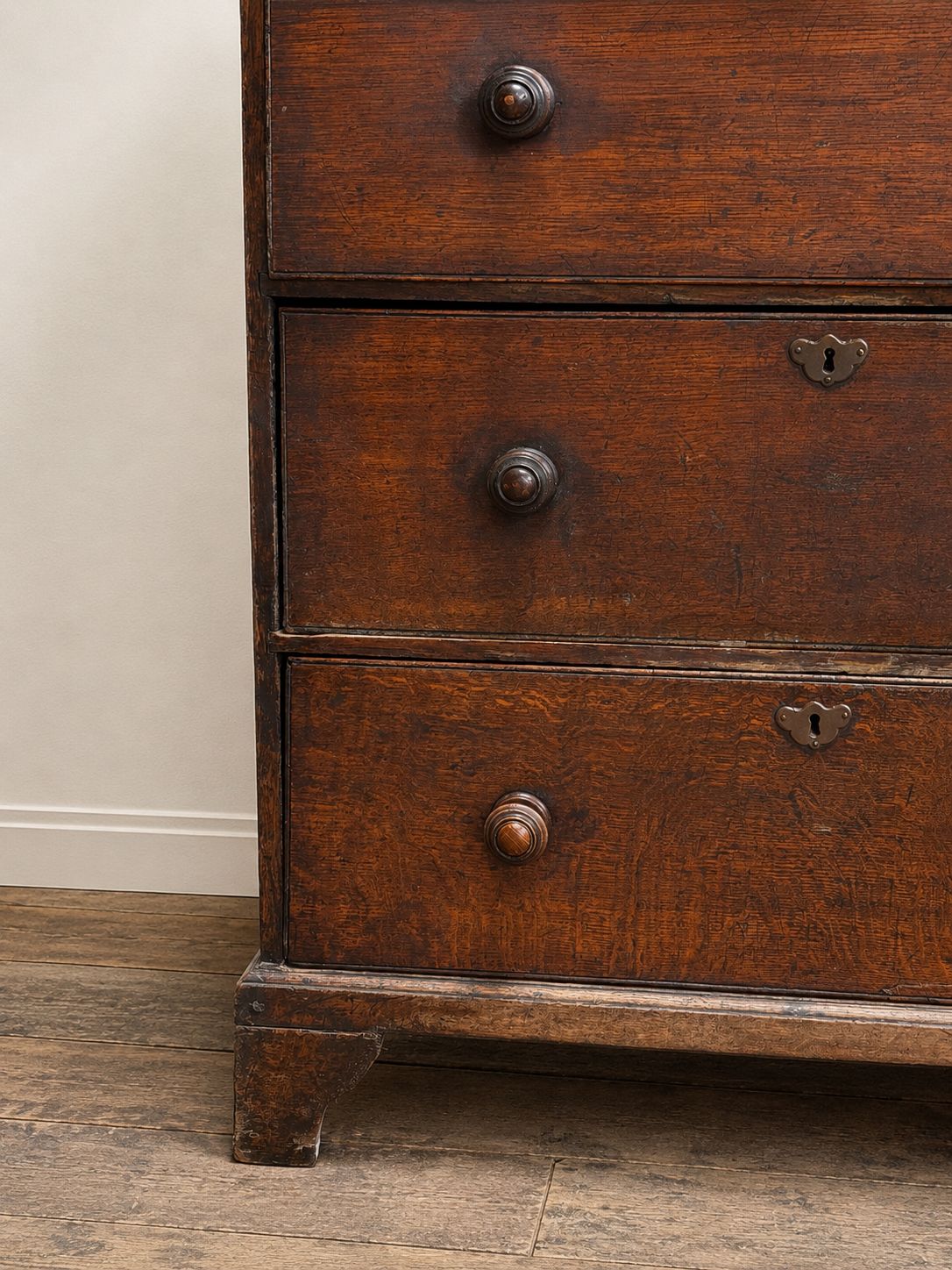 Georgian Antique Solid Oak Chest Of Drawers photo Furniture