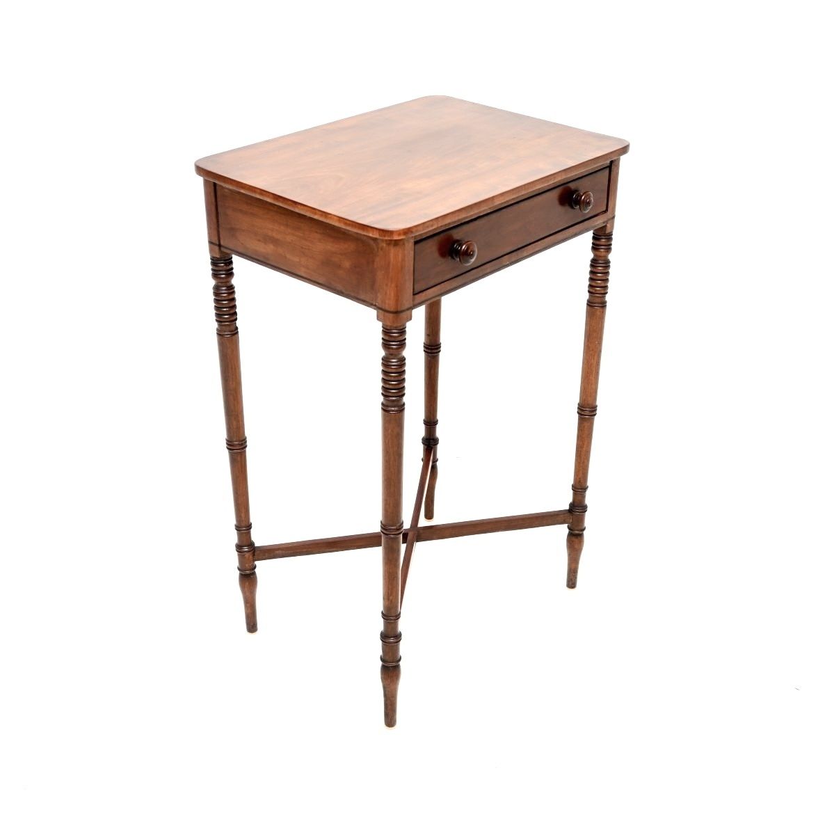 Antique Georgian Period Mahogany Side Table photo vintage