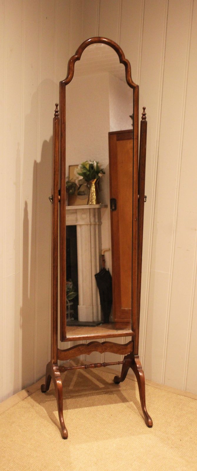 Walnut Cheval Mirror, 1960s, Vintage photo buy