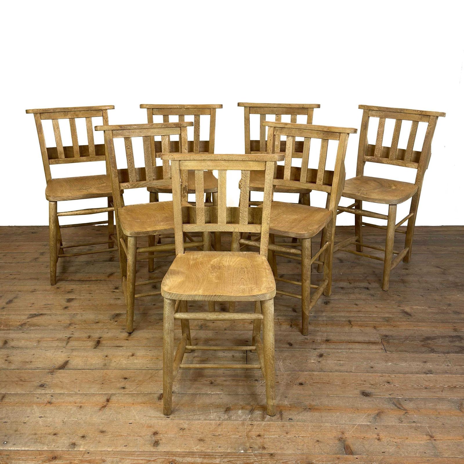 Antique Set Of Seven Chapel Chairs | Set Of Dining Chairs | Antique Seating | Antique Chairs | Antique Furniture