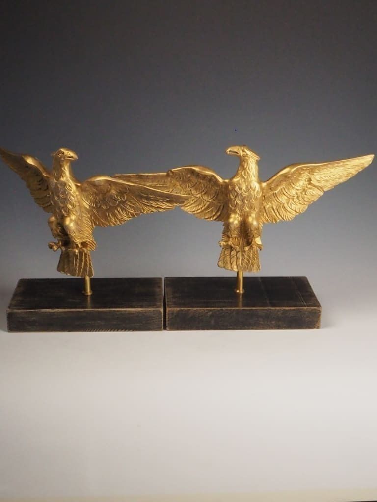 Pair Of Decorative Gilt Eagle Stands – Home Interior Decor photo vinterior