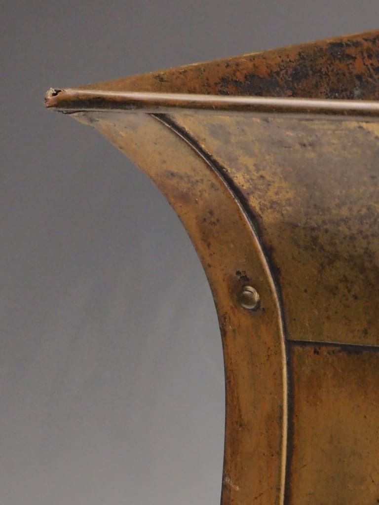 photo vintage Art Nouveau Brass Fireside Coal Scuttle, Late 19th Century