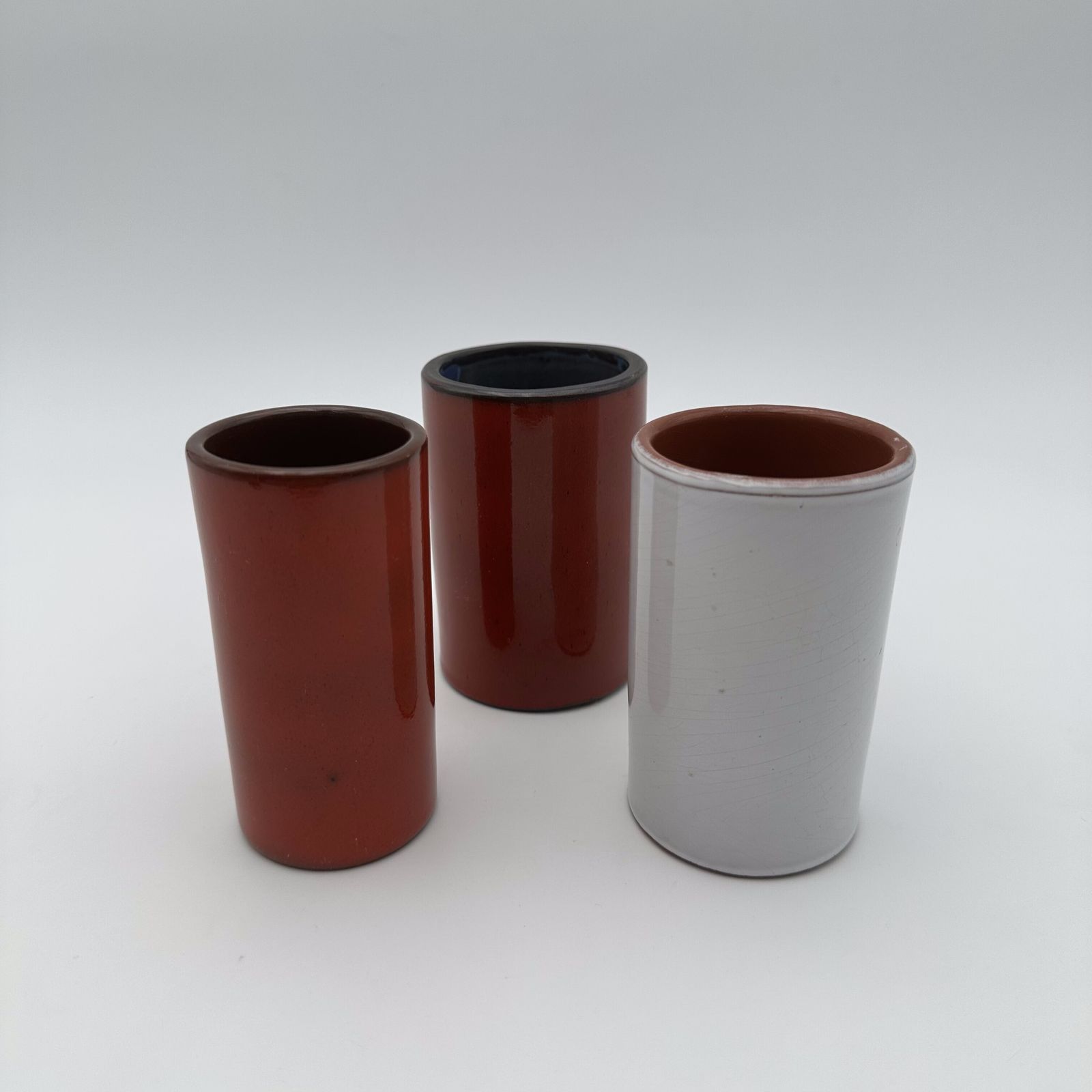 1350.0 Set Of Three Small Enamelled Ceramic Vases, In The Style Of Georges Jouve, 1950s. photo