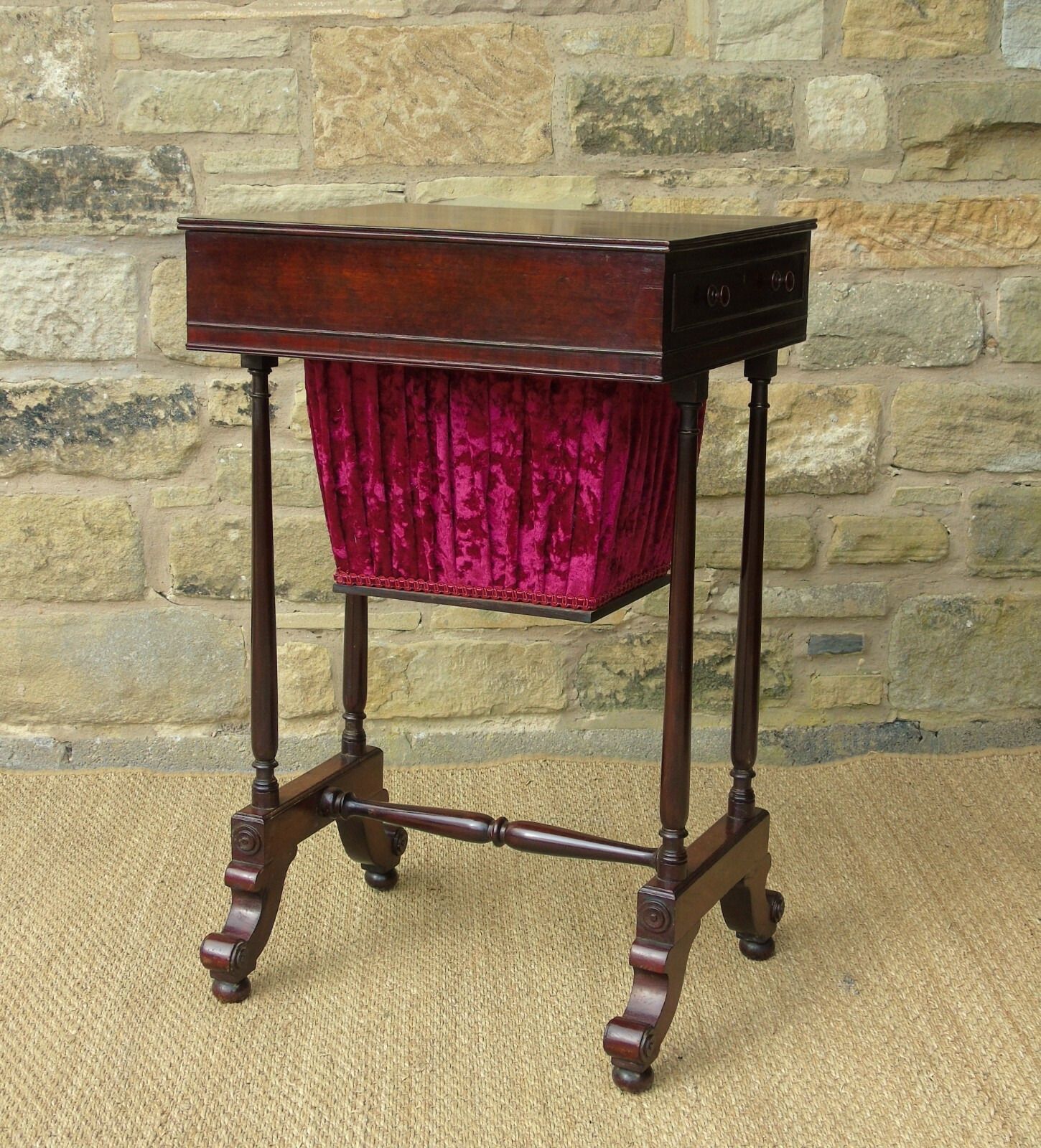photo for sale Good Early 19th Century Mahogany Sewing Table