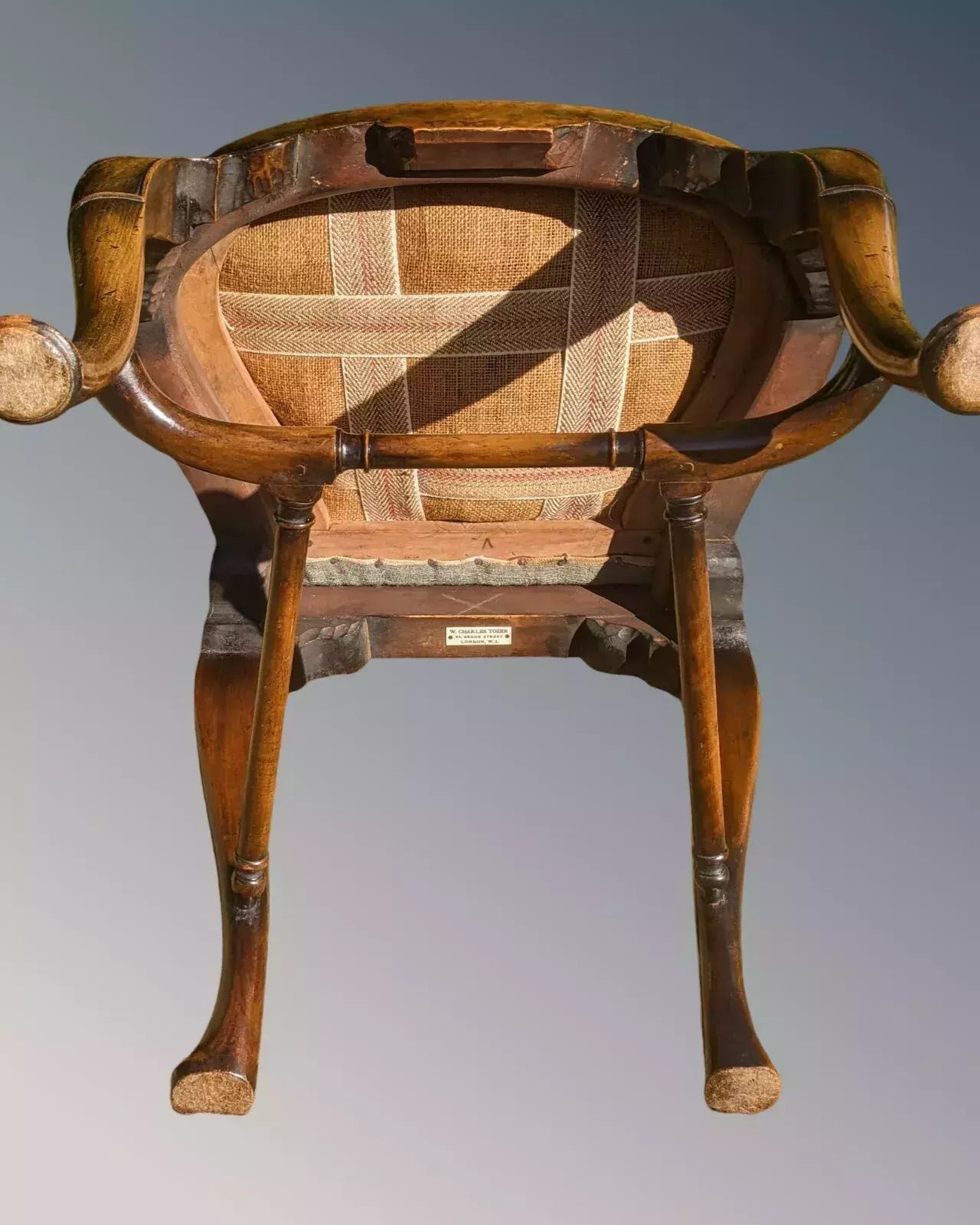photo buy Fine Pair Of Queen Anne Walnut Chairs By Charles Tozer