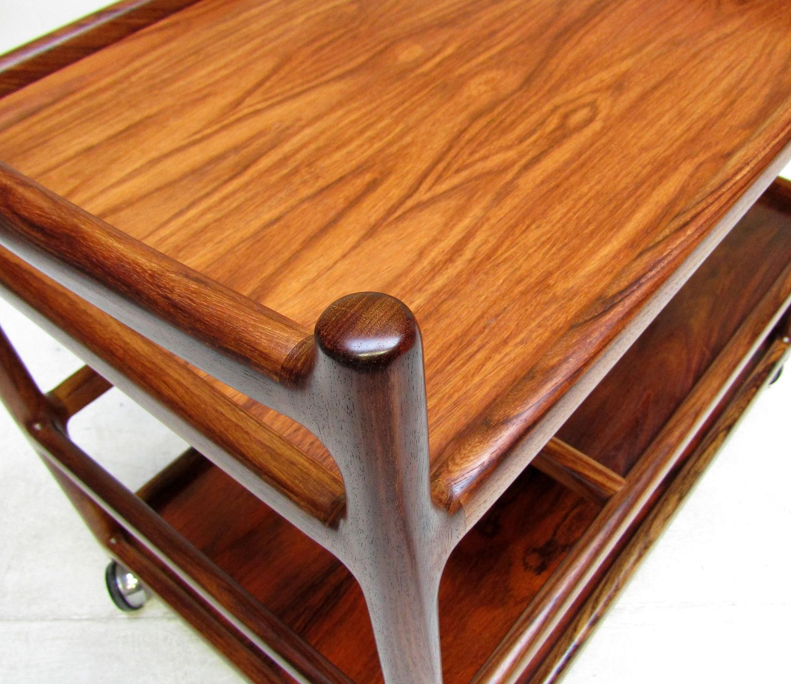 Furniture Danish Bar Cart In Rosewood By Henning Korch For Cfc Silkeborg photo