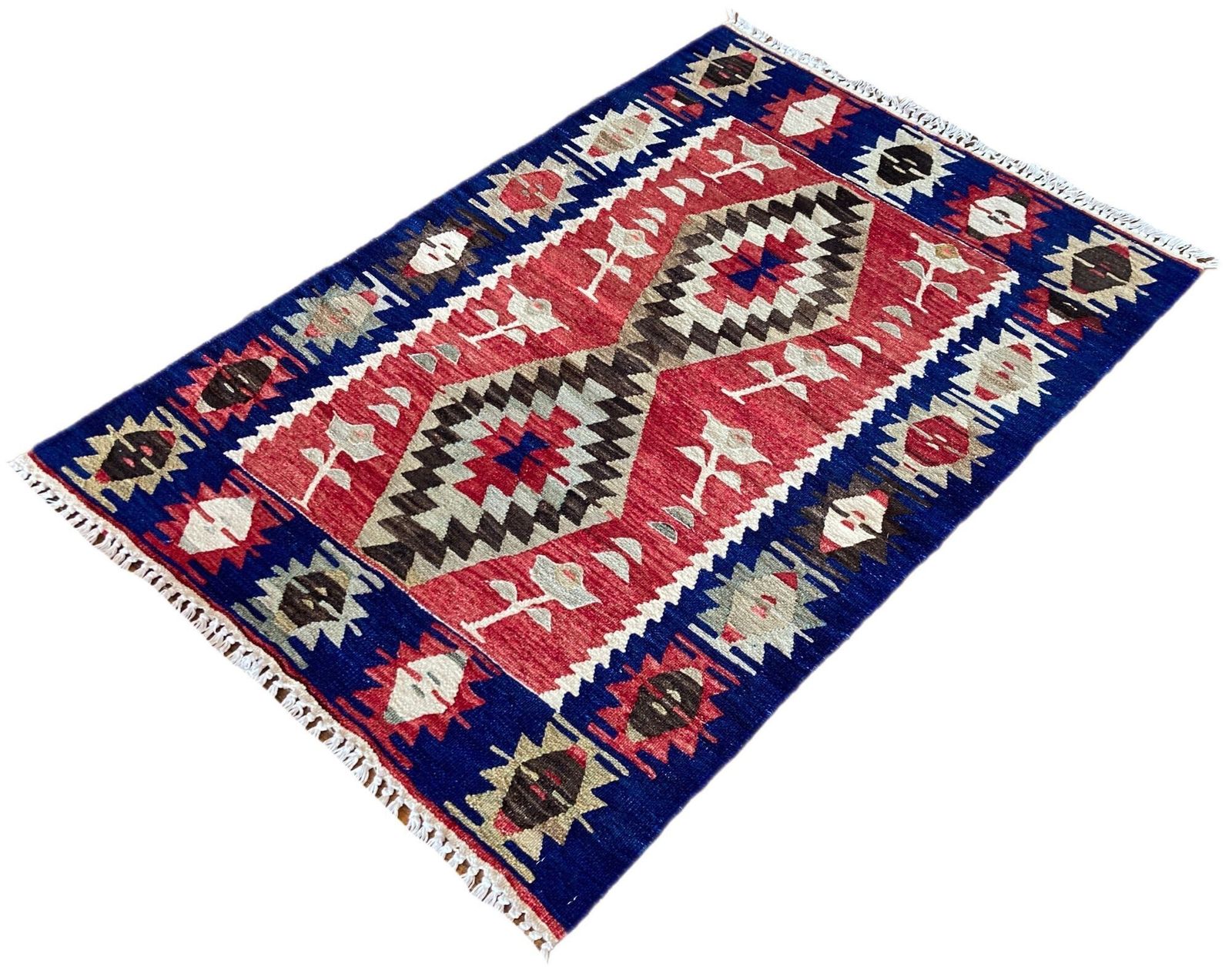 Vintage Anatolisch Kilim 1,22 m x 0,89 m photo for sale
