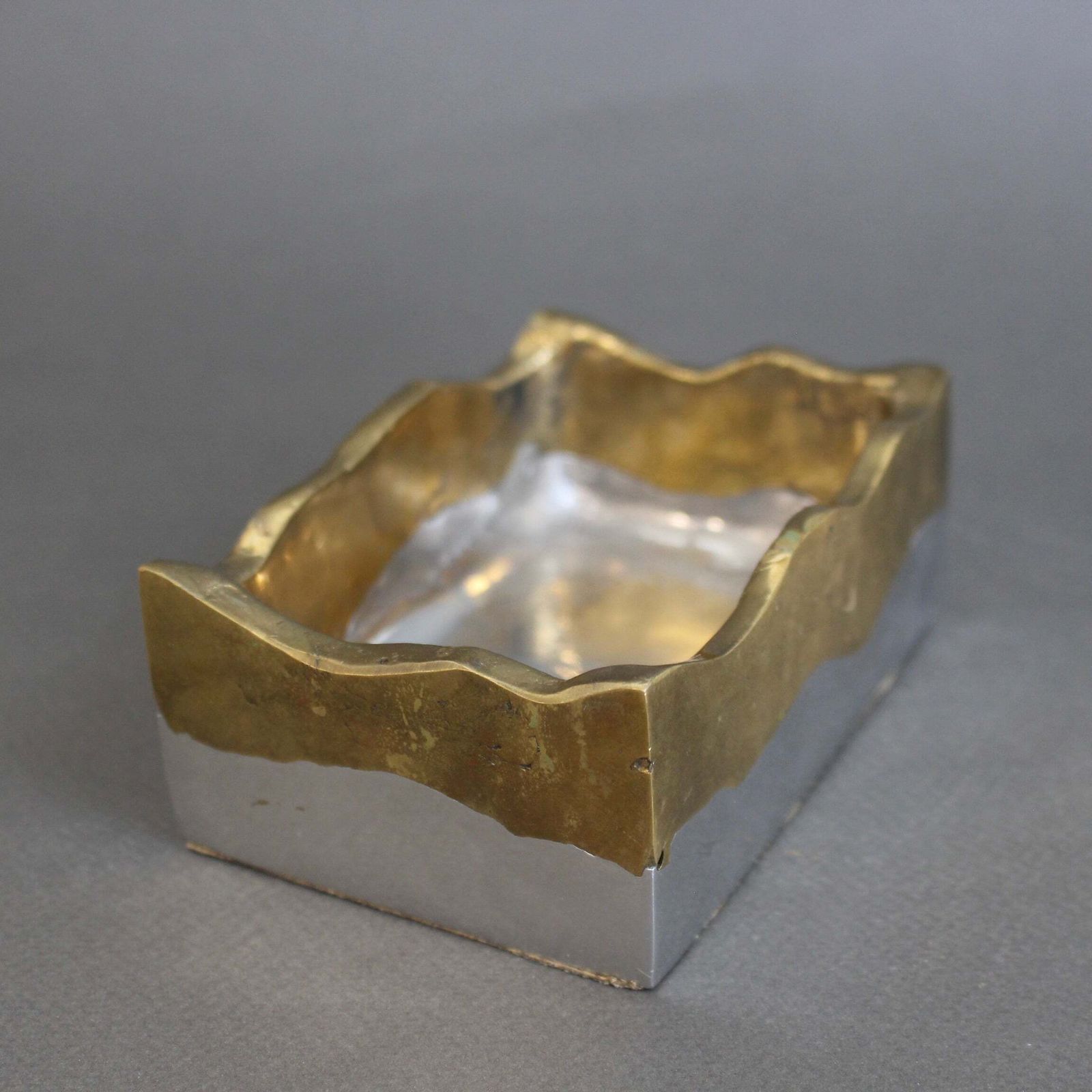 photo furniture Brutalist Aluminium And Brass Box By David Marshall (Circa 1980s)