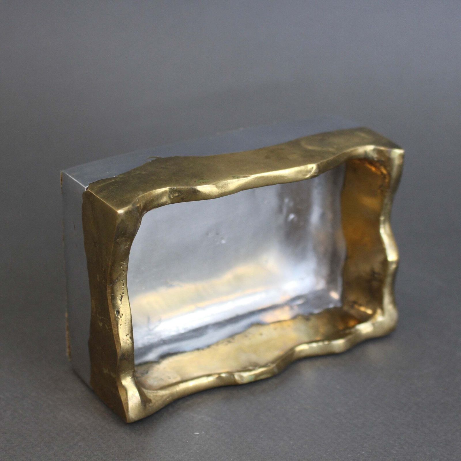 photo for sale Brutalist Aluminium And Brass Box By David Marshall (Circa 1980s)