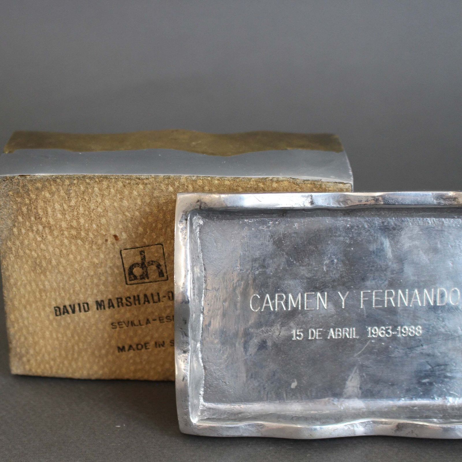 photo vinterior Brutalist Aluminium And Brass Box By David Marshall (Circa 1980s)