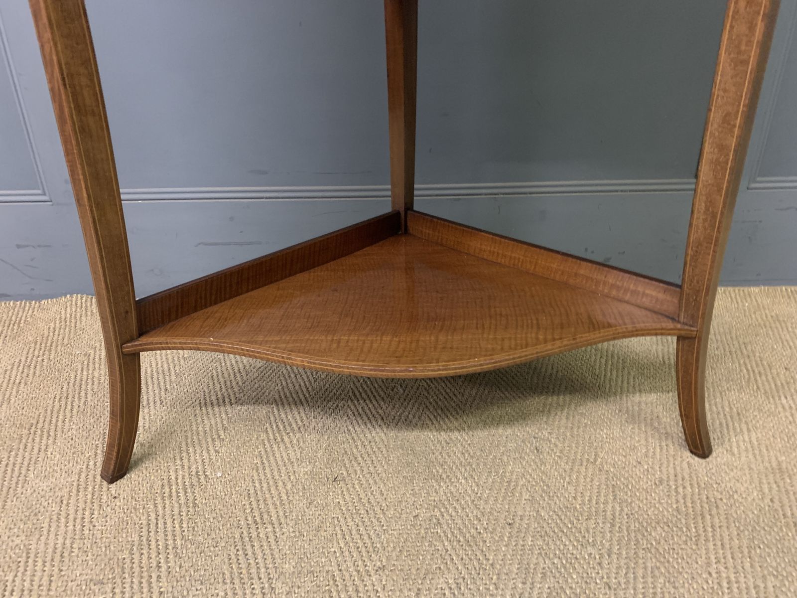 Inlaid Mahogany Corner Cabinet photo for sale
