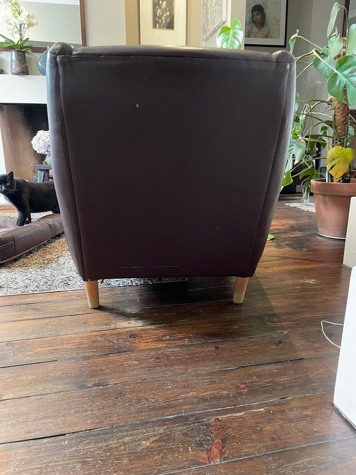 Matthew Hilton Leather Balzac Chair photo for sale