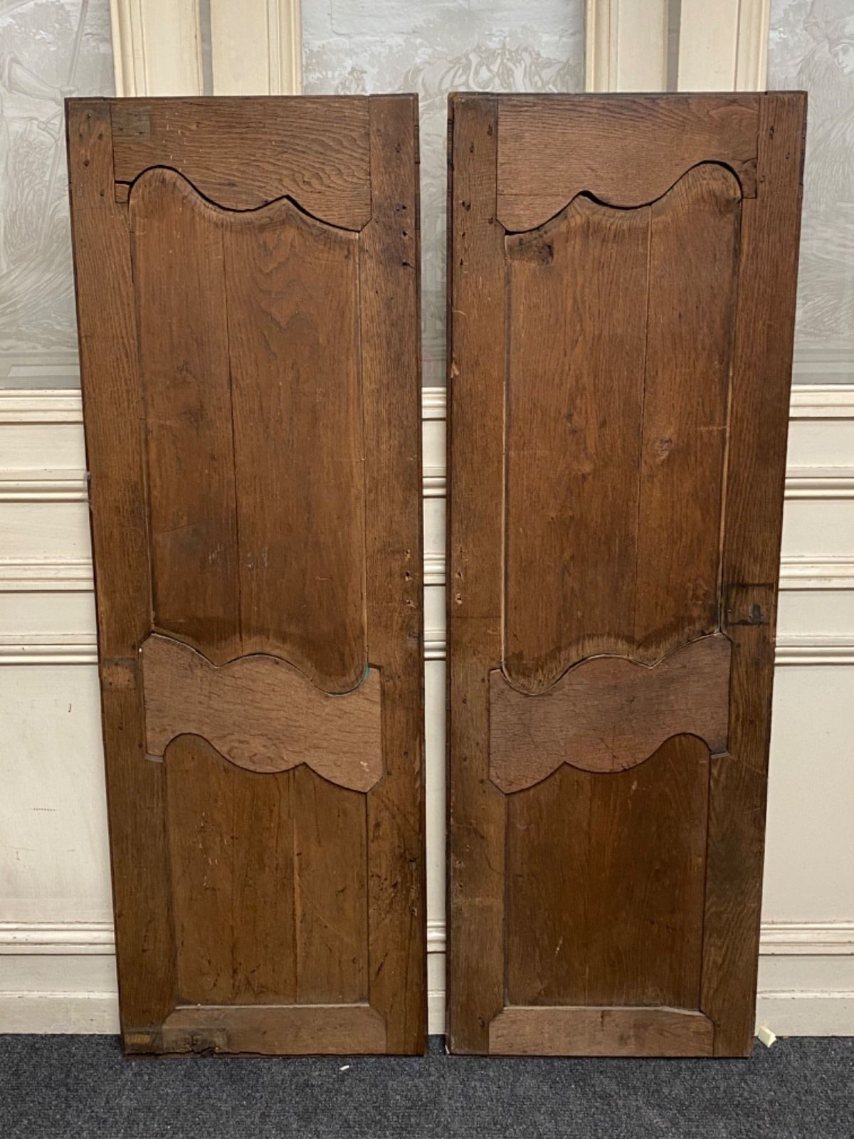photo for sale Pair French 19th Century Mirrored Doors