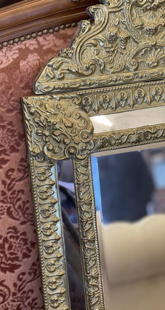 French Brass Mirror photo 295.0