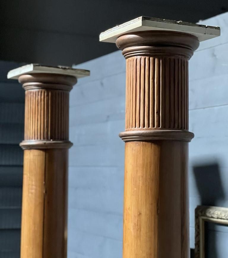 Pair French Columns photo vintage