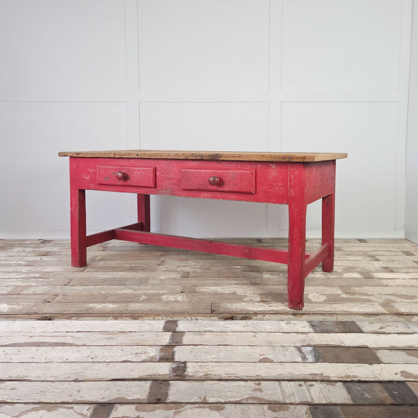 Antique Pine Farmhouse Table, 1900s photo 1750.0