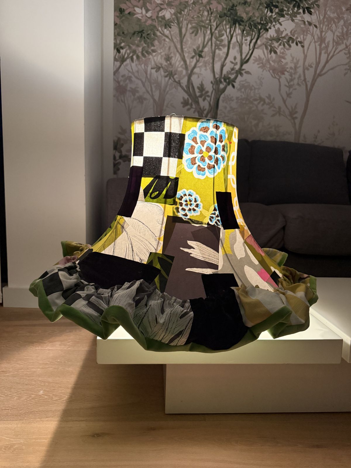 Squint Limited | Large Patchwork Coolie Lampshade | Handmade In Uk | Lisa Whatmough photo vinterior