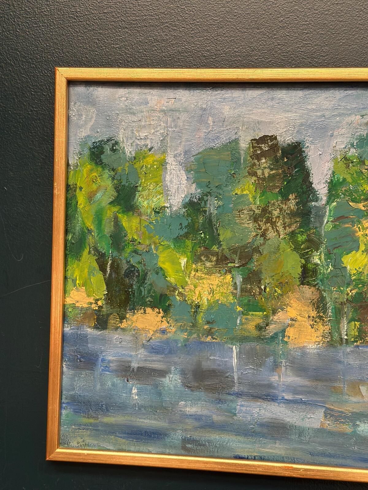 photo buy Original Oil On Canvas – “Landscape” By K. Osian – Signed – Vintage & Framed – 66 × 46 Cm (26" × 18.1")