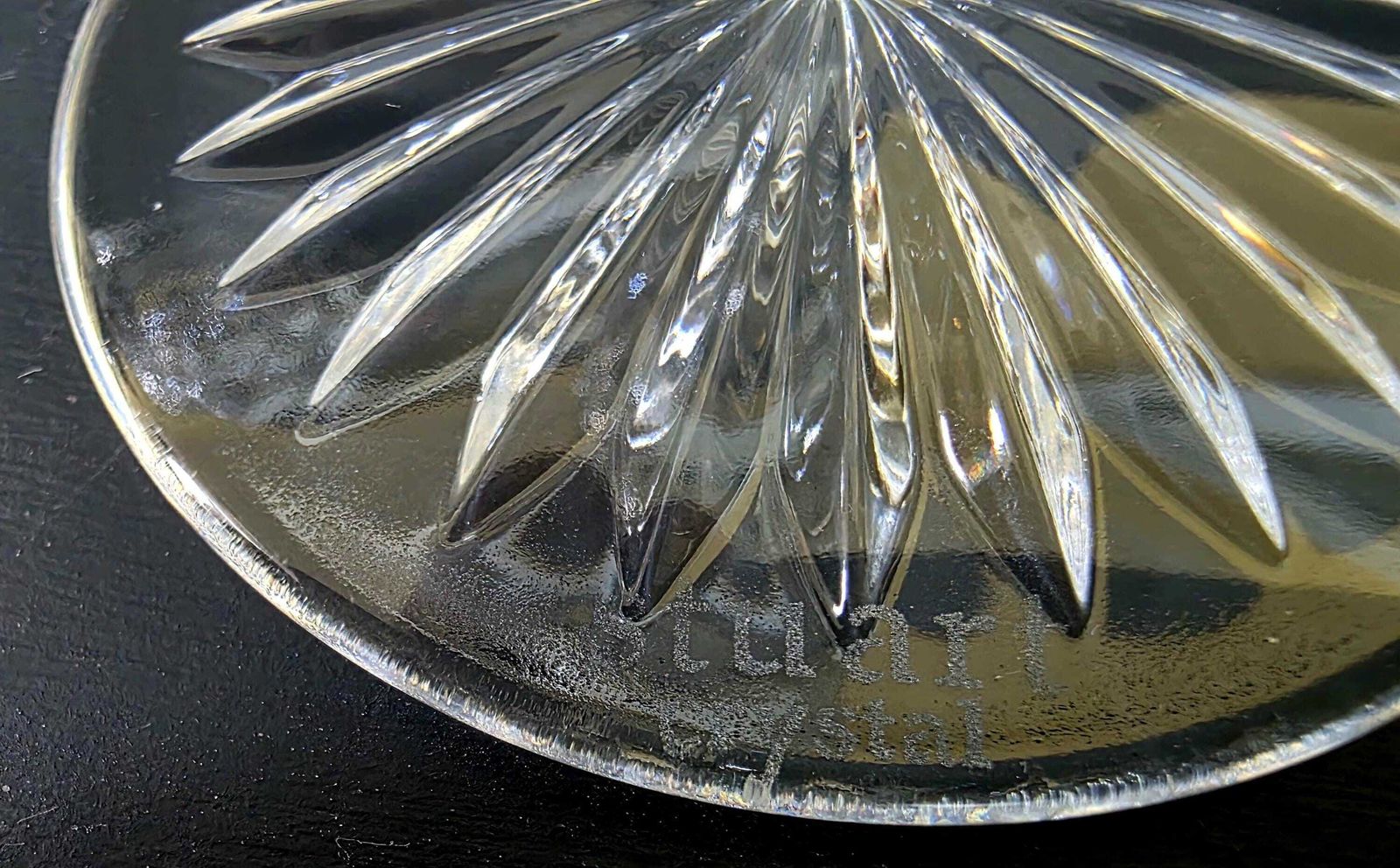 2 Vintage Stuart Crystal Shaftesbury Wine Glasses, 1980s photo vintage