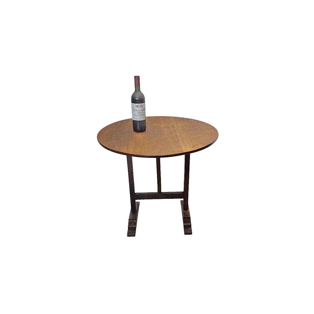 Table de vigneron d'époque en chêne massif, France, début du XXe siècle