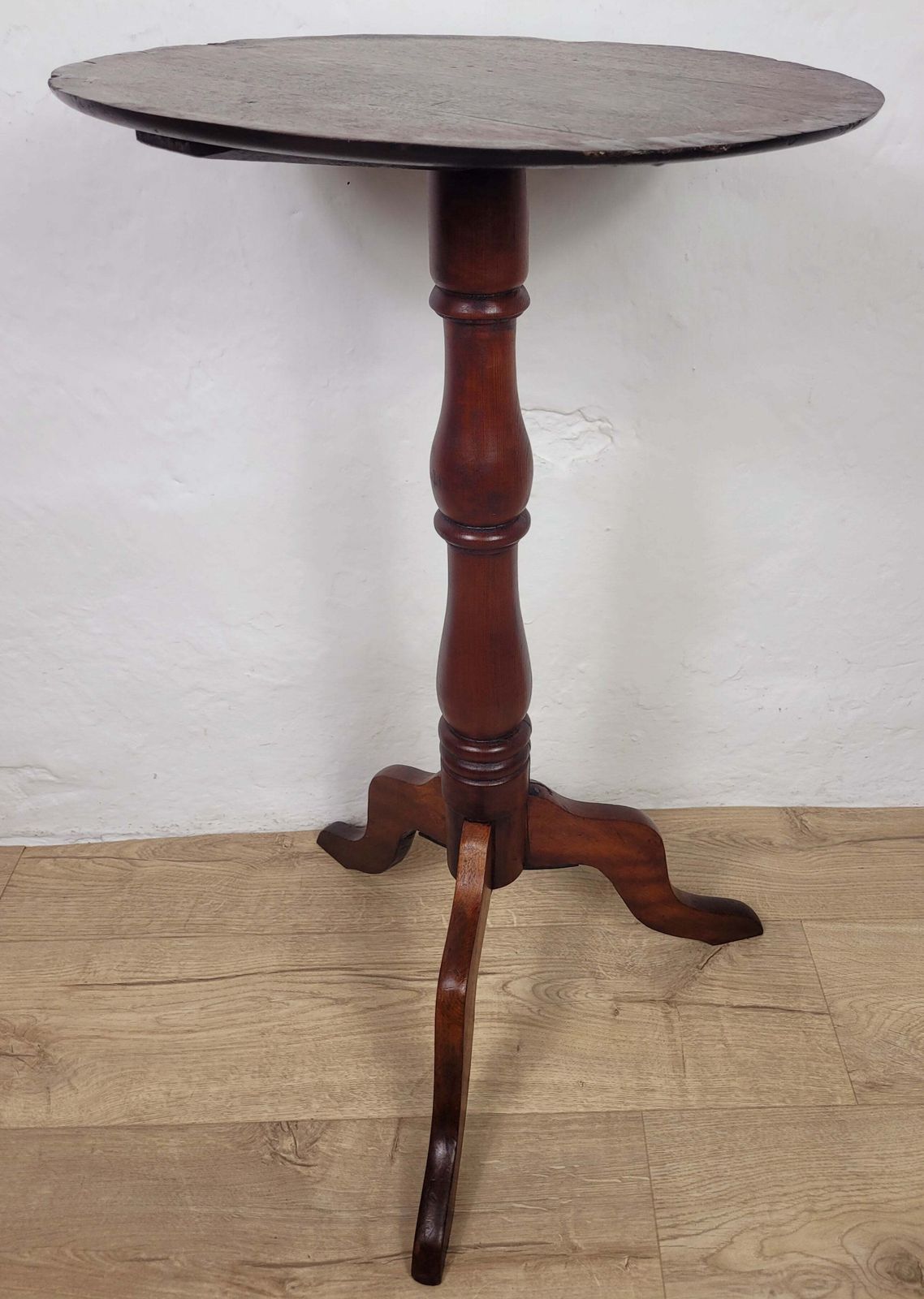 264.0 Victorian Tripod Side Table 19thc English Antique Mahogany photo