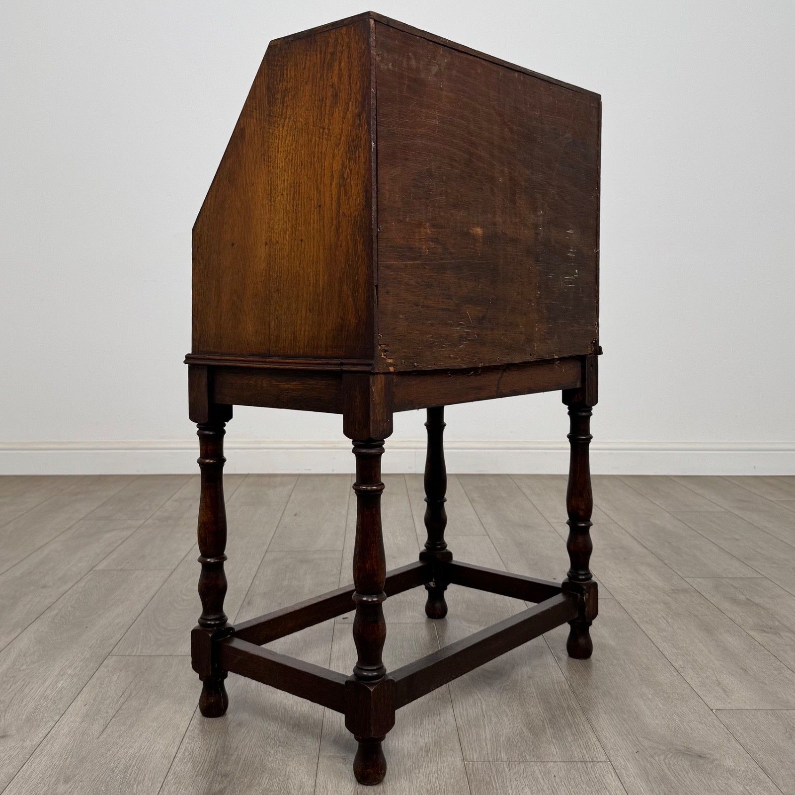 Antique 20th Century Jacobean Style Bureau In Oak ( Af 5849 ) photo 495.0