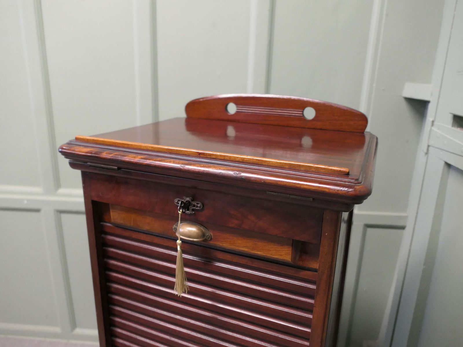 Victorian Pedestal Filing Cabinet, Reception Desk Greeter This Is A Very Versatile Piece photo for sale
