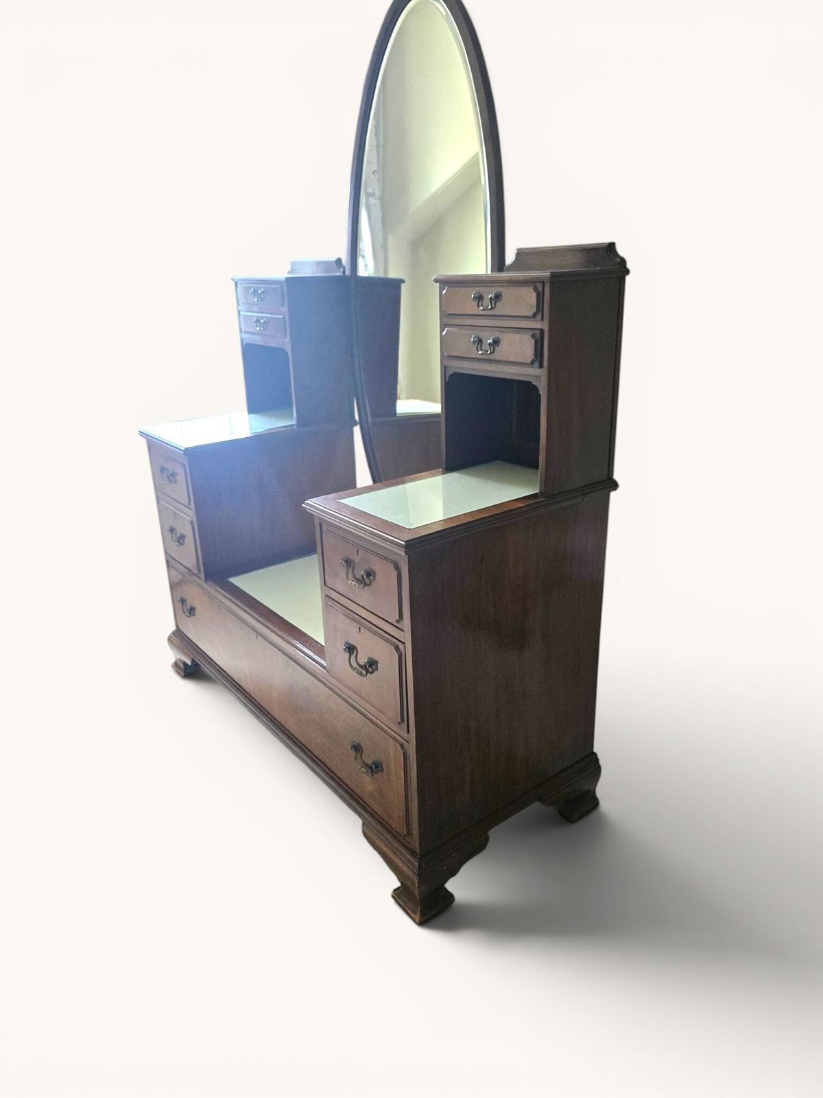 Antique Mahogany Dressing Table With Removable Mirrror photo furniture