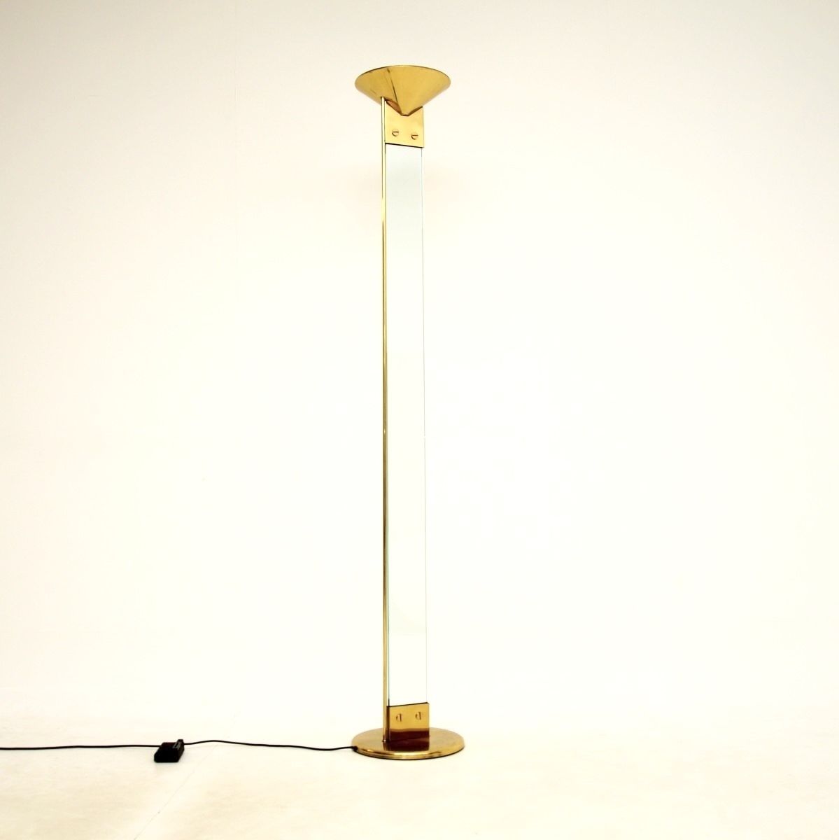 Vintage Italian Brass And Glass Floor Lamp By Max Baguara For Lamperti photo furniture